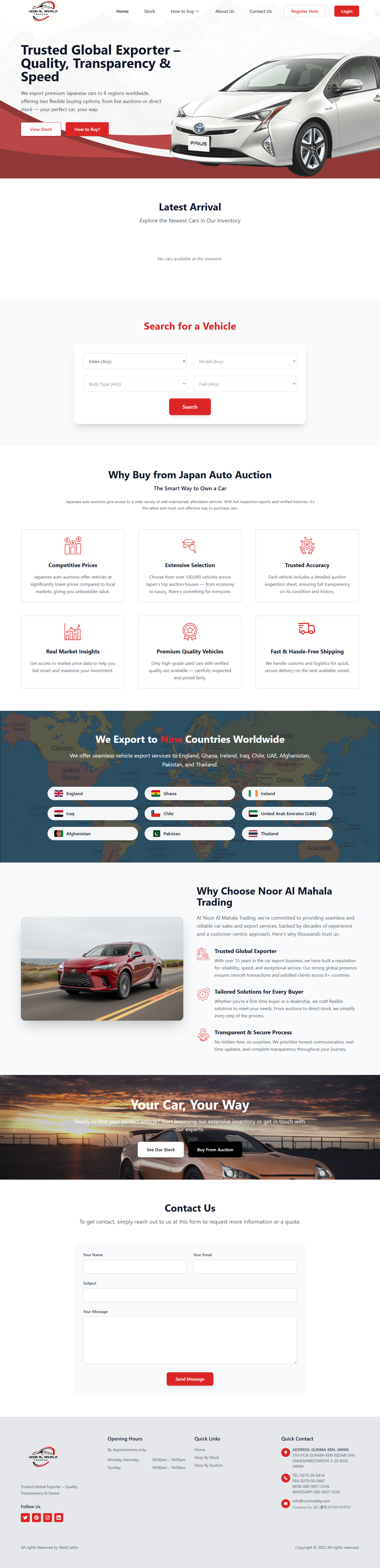  car export specialist company